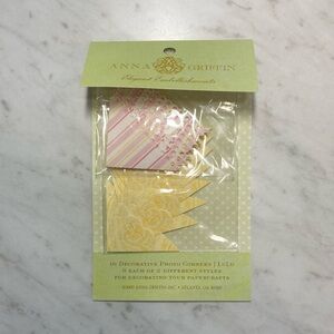Anna Griffin LuLu Decorative Photo Corners Pink and Yellow NEW